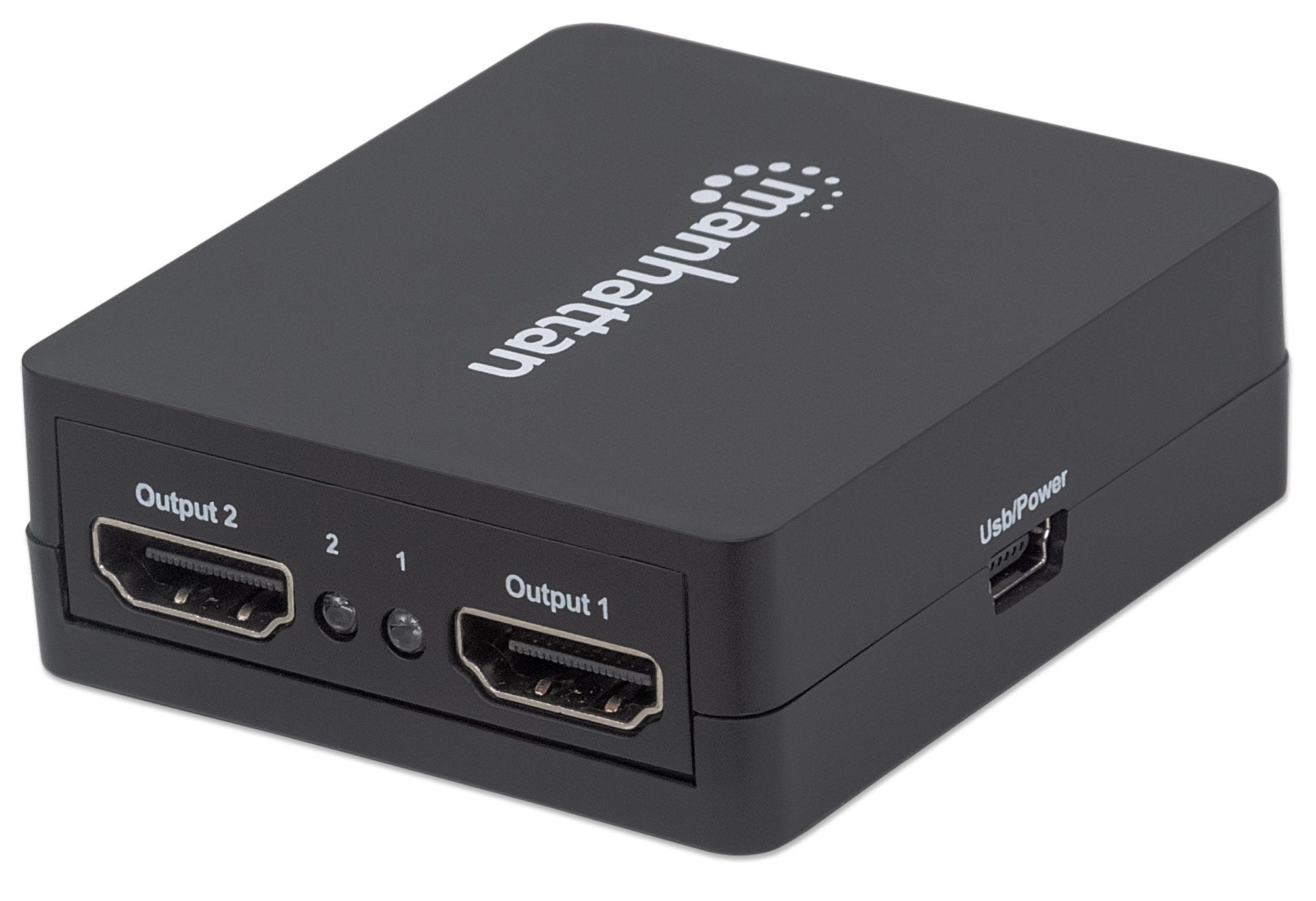 Manhattan HDMI 1080p Splitter 2-Port , USB-A Powered, Black, Box