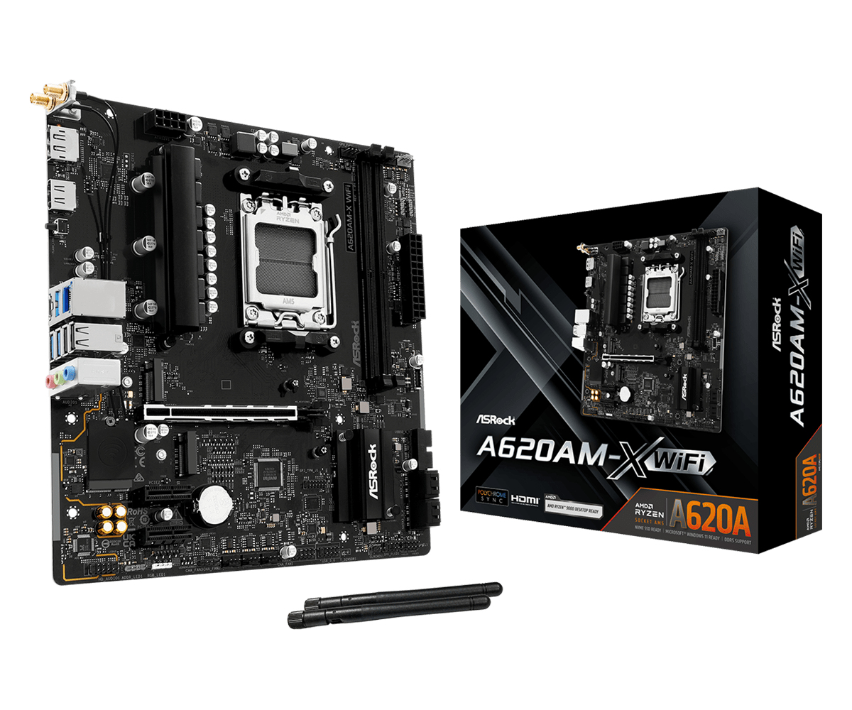 Asrock A620AM-X WiFi AMD A620A Socket AM5 micro ATX