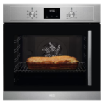 AEG 3000 Series Electric Single Oven with Left Hand Opening Door - Stainless Steel