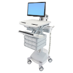 Ergotron StyleView Aluminium, Grey, White Flat panel Multimedia cart