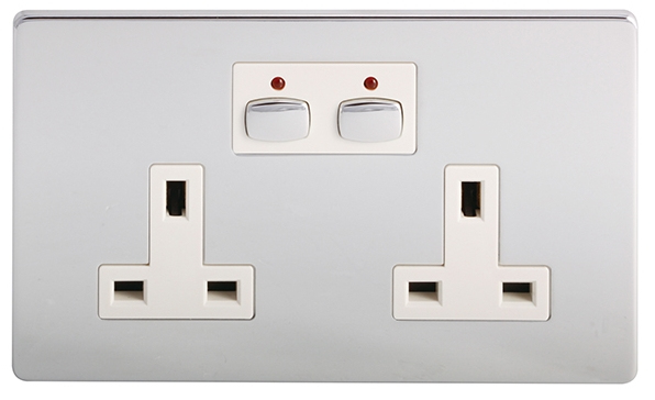 Image of EnerGenie MIHO022 socket-outlet Chrome, White