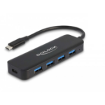 DeLOCK 64170 interface hub USB 3.2 Gen 1 (3.1 Gen 1) Type-C 5000 Mbit/s Zwart