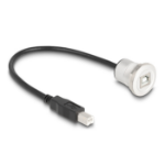 DeLOCK 88182 USB-kabel USB 2.0 0,3 m USB B Zwart, Zilver