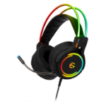 EgoGear SHS50-PC-W-RGB hoofdtelefoon/headset Bedraad Hoofdband Gamen USB Type-A Zwart