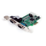 StarTech.com 2-port PCI Express RS232 Serial Adapter Card - PCIe RS232 Serial Host Controller Card - PCIe to Dual Serial DB9 Card - 16550 UART - Expansion Card - Windows & Linux