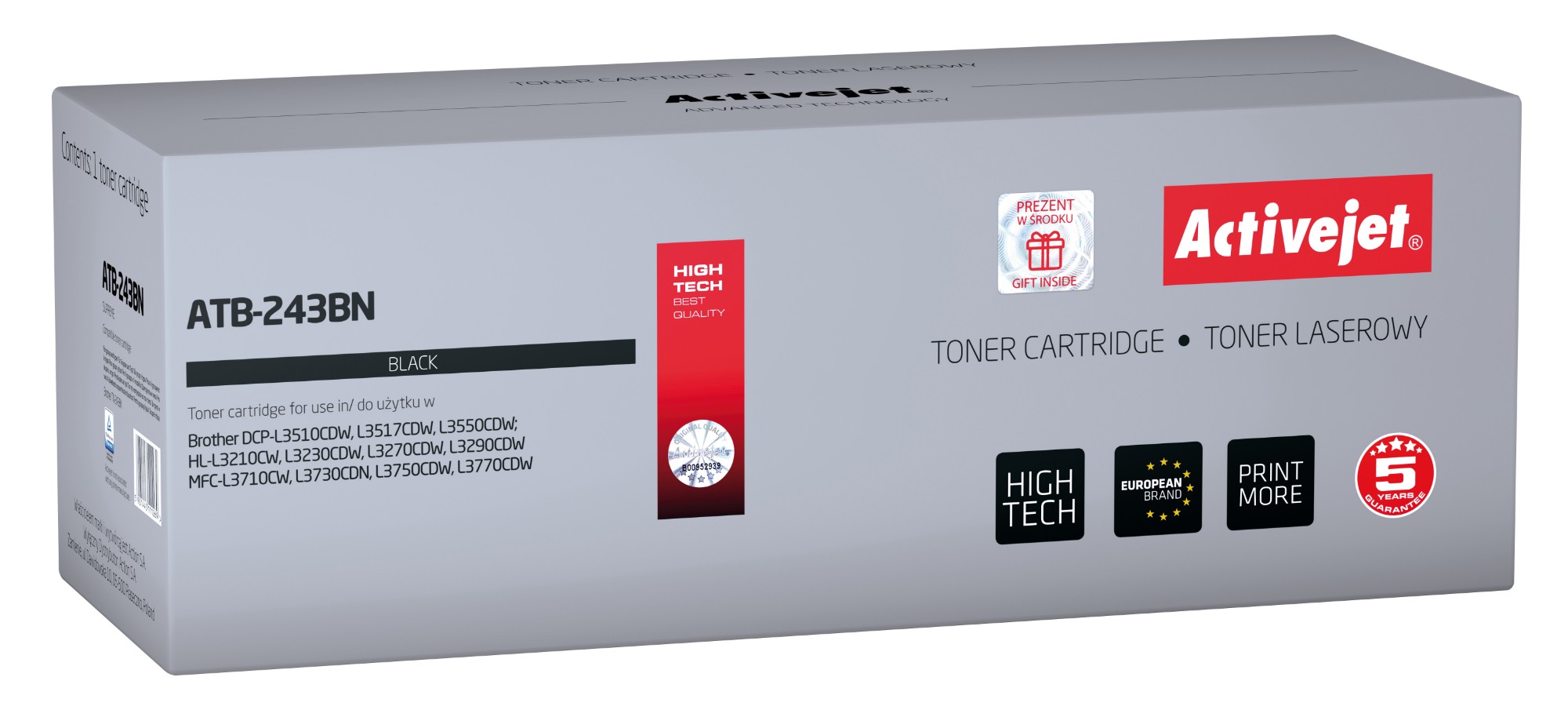 Activejet ATB-243BN toner (replacement for Brother TN-243BK; Supreme; 1000 pages; black)
