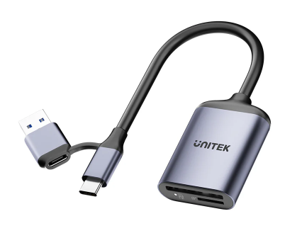 UNITEK R1018E Super Fast Card Reader Up to 312mb/s USB-A/C Supports SD/MicroSD