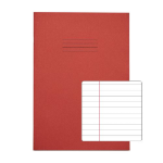 Rhino A4 Exercise Book 80 Page Ruled F8M Red (Pack 50) - VEX668-495-8 DD