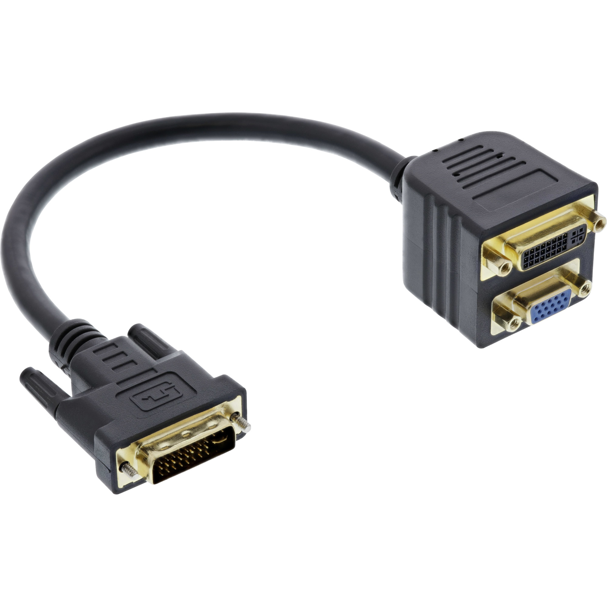 17301 INLINE INC DVI-I Adapterkabel - DVI-I Stecker auf DVI-I-Buchse + S-VGA Buchse