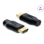 DeLOCK 61076 tussenstuk voor kabels USB Type-C HDMI Zwart