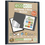 Eco Eco A4 95% Recycled Presentation Deep Ring Binder - Single