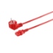 Microconnect MC-SCHUANGC13300R power cable Red 3 m Power plug type E+F C13 coupler