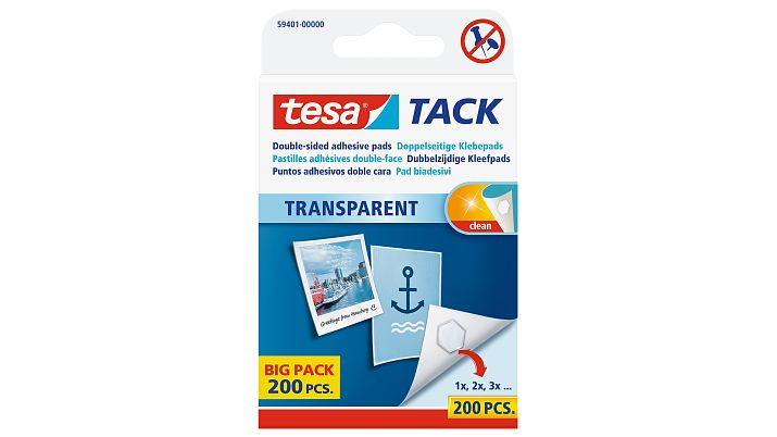 Image of TESA TACK - Various Office Accessory - 10x10 mm - White