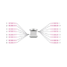 Digitus Pre-assembled Fiberglass Universal Breakout Cable, Multi Mode OM4, 8 Fibers, LC/UPC - LC/UPC