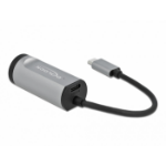 DeLOCK USB Type-C Adapter to Gigabit LAN with Power Delivery port grey