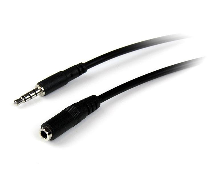 Image of StarTech.com 2m 3.5mm 4 Position TRRS Headset Extension Cable - M/F