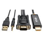 Tripp Lite P116-006-HDMI-A video cable adapter 70.9" (1.8 m) VGA (D-Sub) + 3.5mm + USB Type-A Black