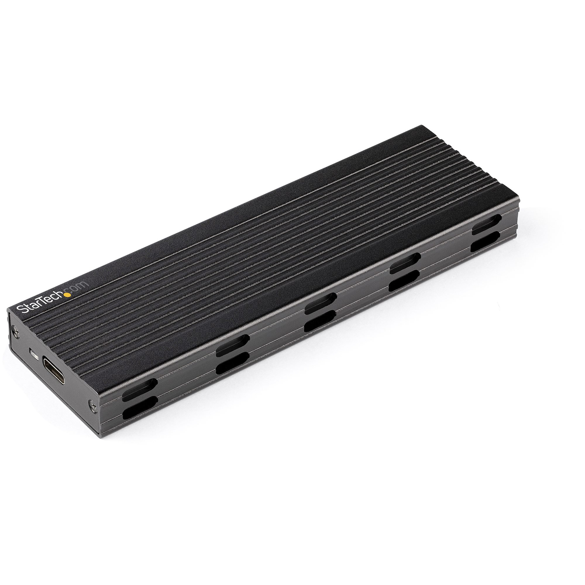 Image of StarTech.com USB-C 10Gbps to M.2 NVMe or M.2 SATA SSD Enclosure -...