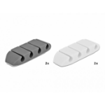 DeLOCK Cable Holder with 4 feed-throughs trapezoid Set 4 pieces