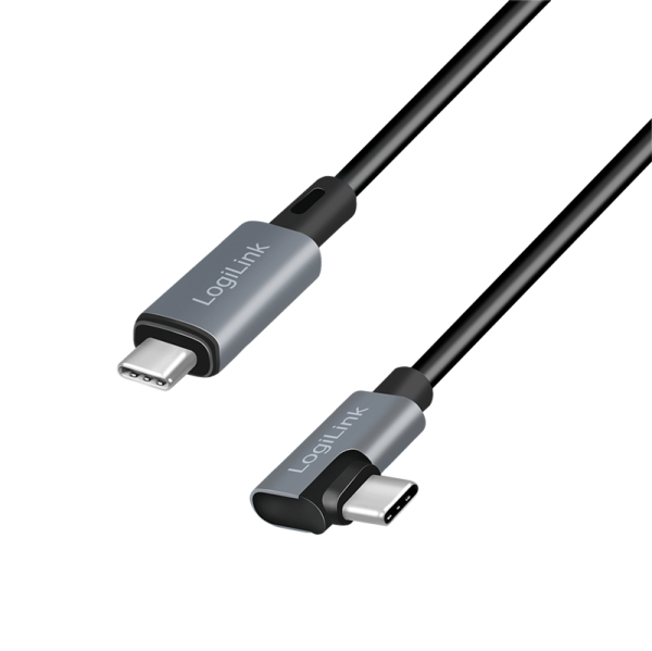 Image of LogiLink CU0182 USB cable 1 m USB 2.0 USB C Black, Silver