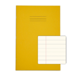 Rhino A4 Special Exercise Book 48 Page Yellow with Tinted Cream Paper F12M (Pack of 50)