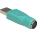Microconnect USBA-M/PS2-F cable gender changer Violet