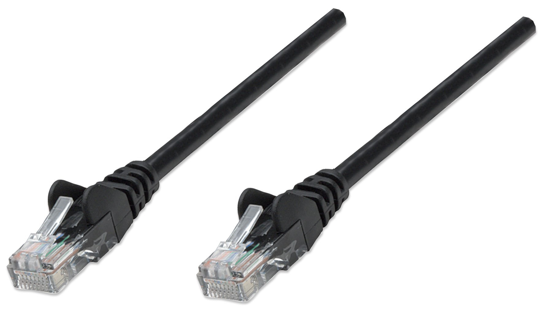 Photos - Cable (video, audio, USB) INTELLINET 320740 networking cable Black 1 m Cat5e U/UTP  (UTP)