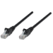 Intellinet Network Patch Cable, Cat5e, 1m, Black, CCA, U/UTP, PVC, RJ45, Gold Plated Contacts, Snagless, Booted, Lifetime Warranty