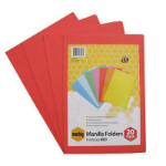 MARBIG MANILLA FOLDER FOOLSCAP RED PACK 20