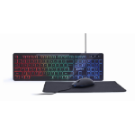 Gembird KBS-UML-01 toetsenbord Inclusief muis Thuis USB QWERTY Amerikaans Engels Zwart