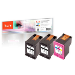 Peach PI300-803 inktcartridge 3 stuk(s) Normaal rendement Zwart, Cyaan, Magenta, Geel