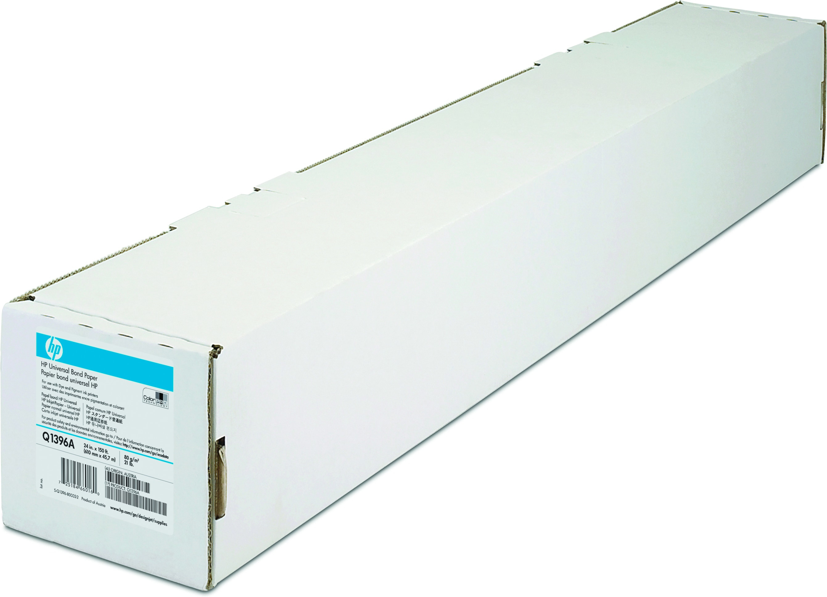 Image of HP Universal Bond Paper-610 mm x 45.7 m (24 in x 150 ft) printing...