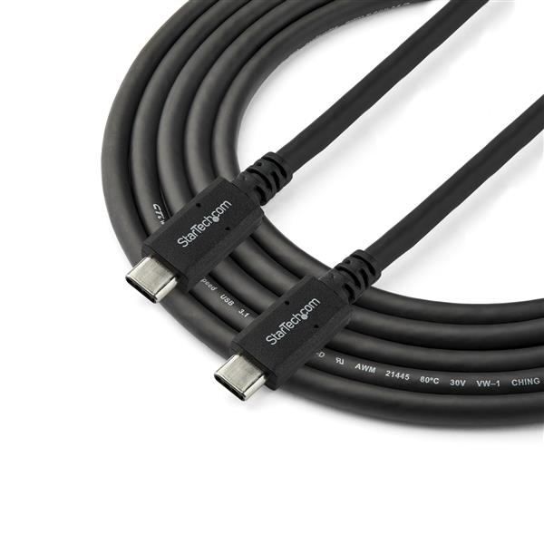 StarTech.com USB-C to USB-C Cable w/ 5A PD - M/M - 6 ft. (1.8 m) - USB 3.0 (5Gbps) - USB-IF Certified
