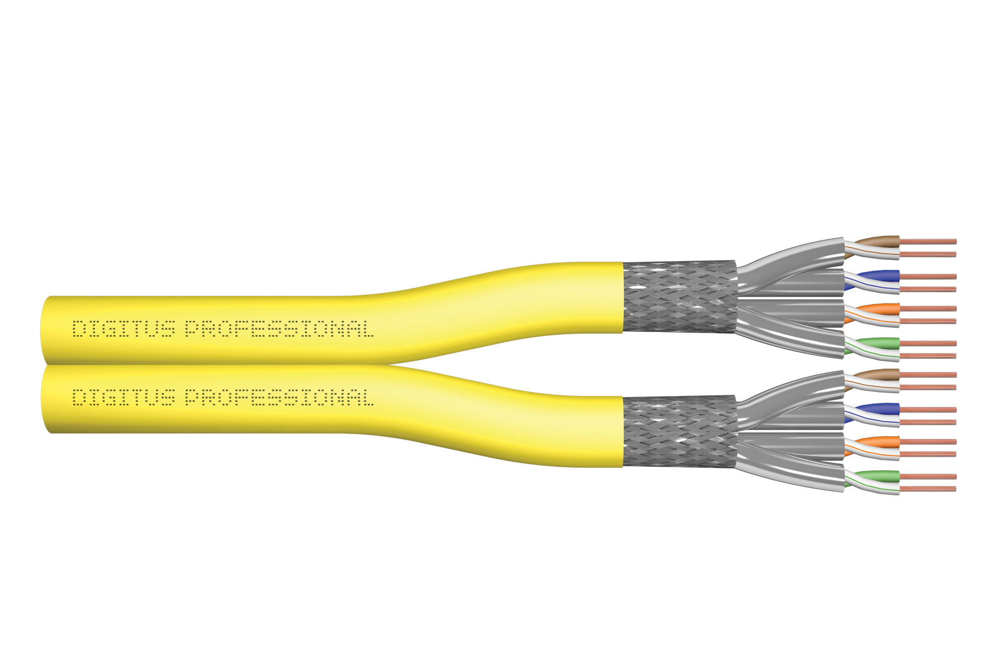 Image of Digitus Cat.7A S/FTP, installation cable, 100 m, duplex, Dca-s1a d1 a1