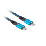 Lanberg CA-CMCM-45CU-0012-BK USB cable 0.12 m USB4 Gen 2x2 USB C Black, Blue