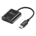 MediaRange USB-A to HDMI Audio and Video Converter, 20cm, Black