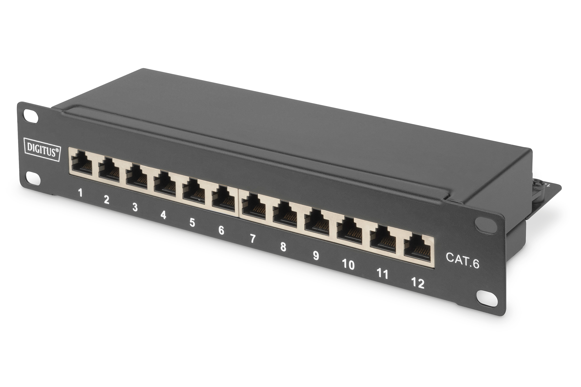 Photos - Other network equipment Digitus CAT 6, Class E Patch Panel, shielded, black DN-91612S 