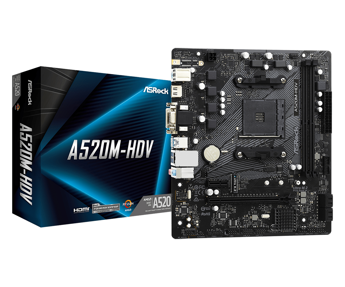 Image of Asrock A520M-HDV Socket AM4 micro ATX