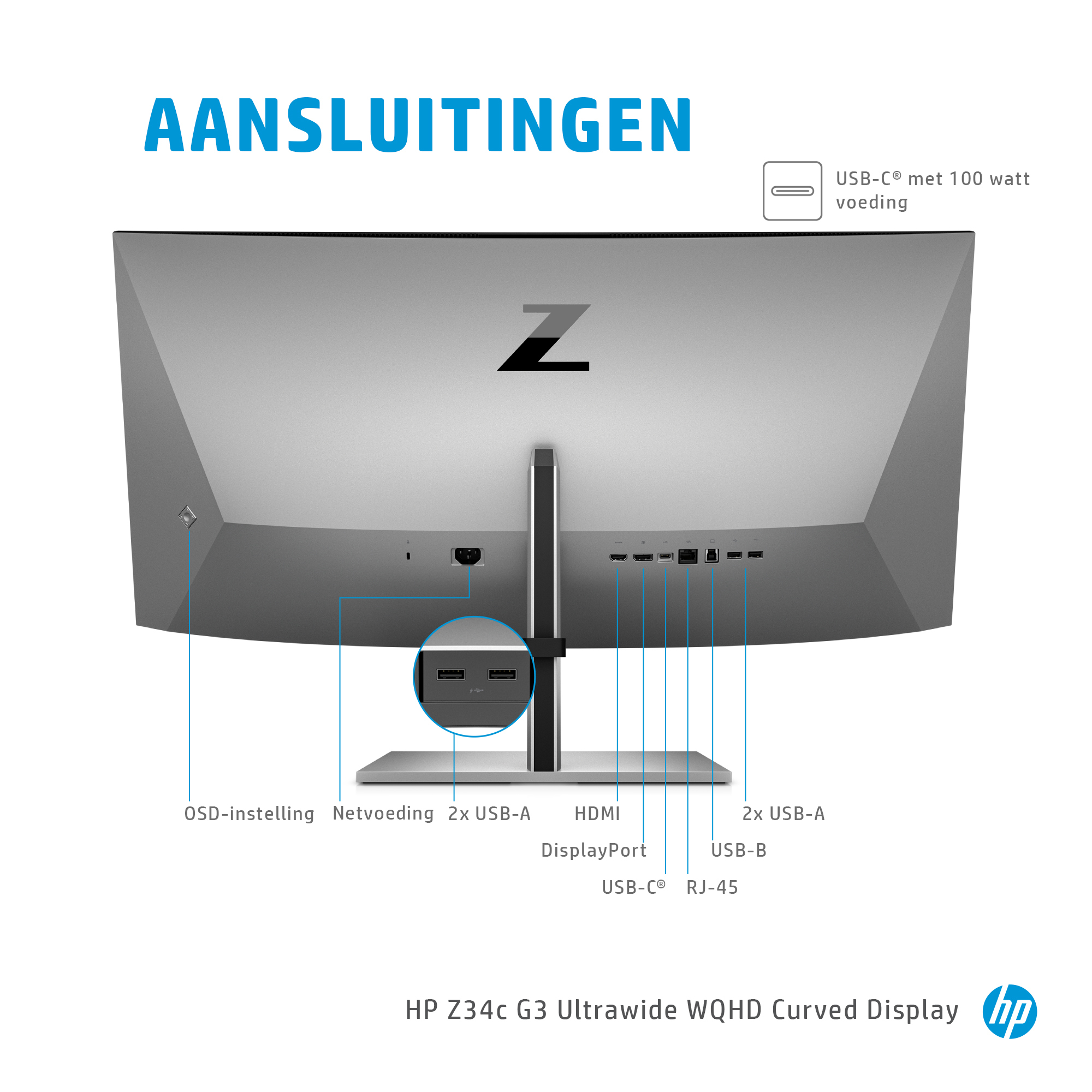 HP Z34c G3 computer monitor 86,4 cm (34