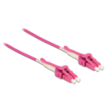 DeLOCK 85136 fibre optic cable 10 m LC OM4 Pink