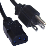 Cablenet 2m USA Plug (3 Pin) - IEC C13 Black PVC Power Leads