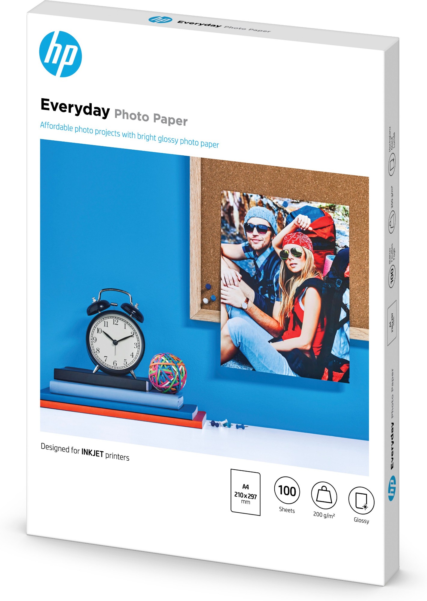 HP Everyday Photo Paper, Glossy, 200 g/m2, A4 (210 x 297 mm), 100 sheets