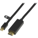 Deltaco DP-HDMI104 video cable adapter 1 m Mini DisplayPort HDMI Black