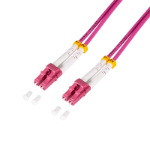 LogiLink Steel armored fiber patch cord OM4, Duplex LC/UPC - LC/UPC, 3.0 m