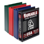 Samsill Durable ring binder A4 Black, Dark Blue, Green, Red