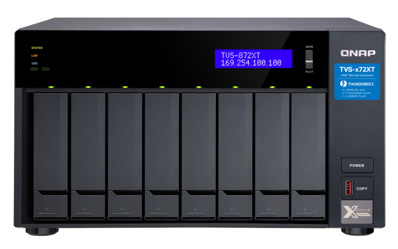 Image of QNAP TVS-872XT NAS Tower Ethernet LAN Black