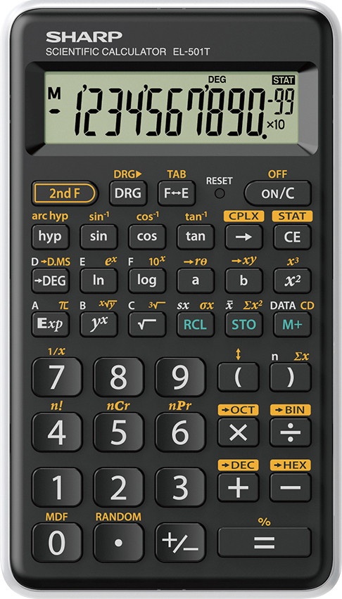 Photos - Calculator Sharp EL-501T  Pocket Scientific Black, White SH-EL501TBWH 