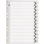 MARBIG DIVIDERS INDEX A4 BLACK AND WHITE 1-12 TAB