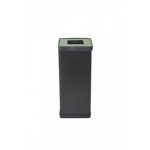 Alba PBCORBN V trash can 50 L Square Acrylonitrile butadiene styrene (ABS), Steel Black