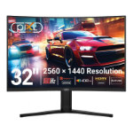 PIXL X-Series 27GS32QIDPHA 32 Inch QHD IPS Gaming Monitor with 180Hz Refresh Rate, 2560 x 1440 Resolution, 1ms Response Time, HDR10+, Adaptive Sync, 2x HDMI 2.0 & 2x DisplayPort 1.4, Height Adjustable